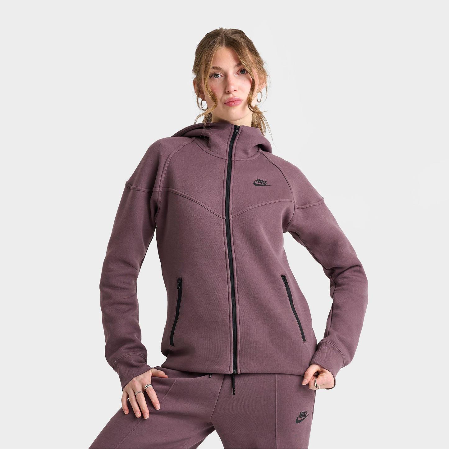 Women's Nithtke Sportswear Tech Fleece Windrunner Full-Zip Hoodie - Tattoo/Black