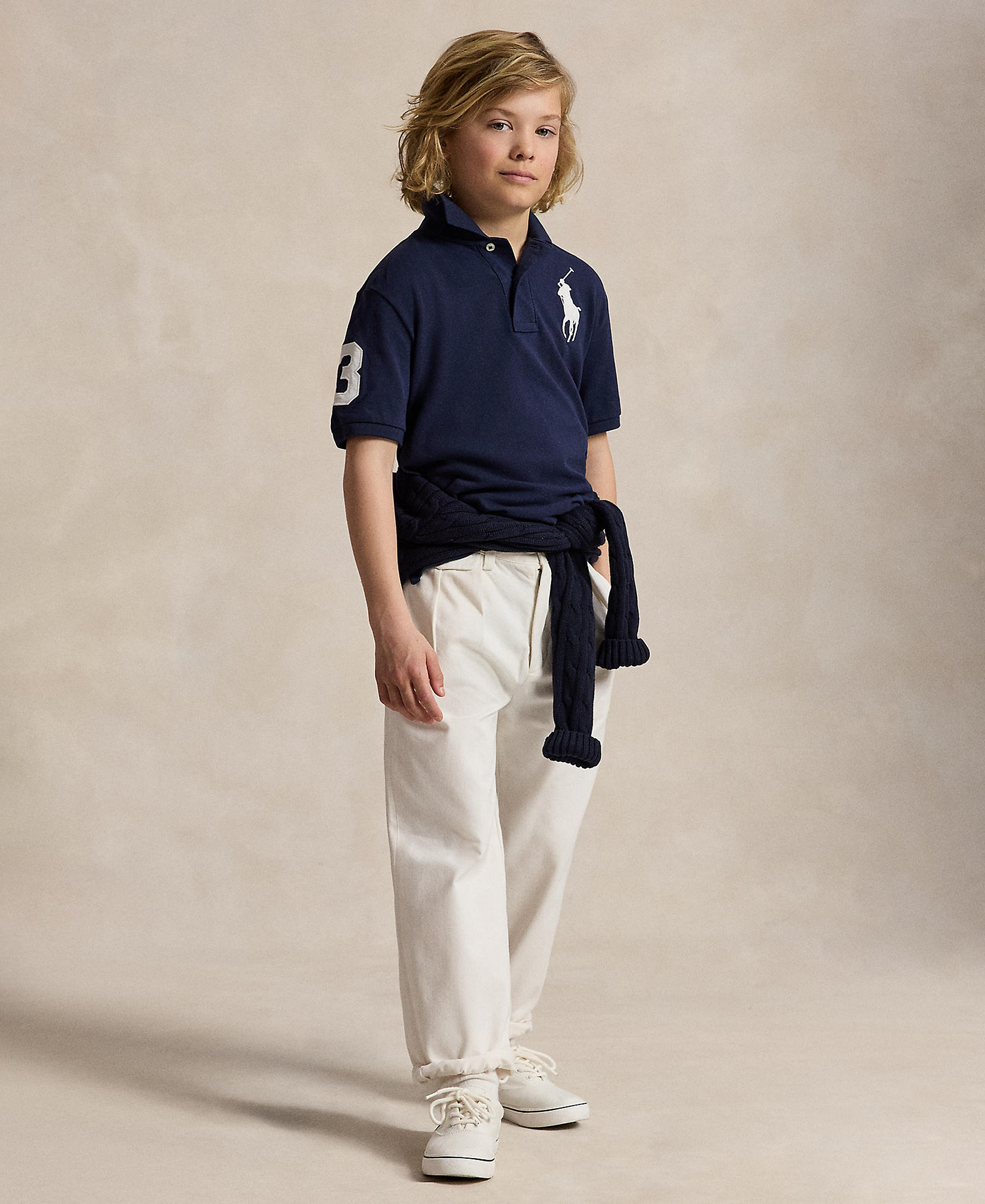 Polo Ralph Lauren Boys' 8-20 Big Pony Cotton Mesh Short-Sleeve Polo Shirt - Refined Navy