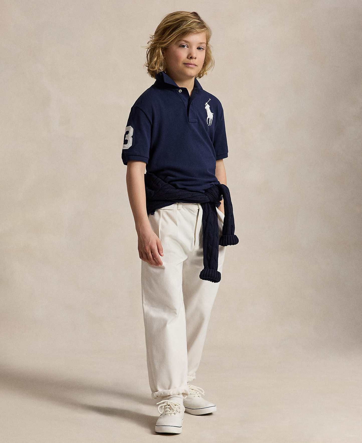 Polo Ralph Lauren Boys' 8-20 Big Pony Cotton Mesh Short-Sleeve Polo Shirt - Refined Navy
