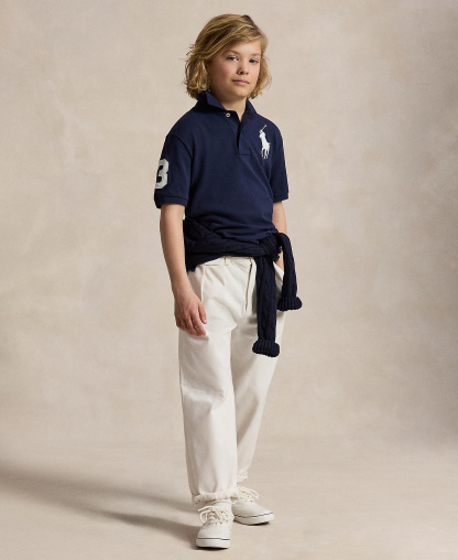 Polo Ralph Lauren Boys' 8-20 Big Pony Cotton Mesh Short-Sleeve Polo Shirt - Refined Navy