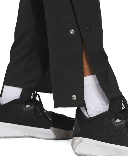 adidas Men's Three-Stripe Woven Snap Pants - Black/Solar Lemon