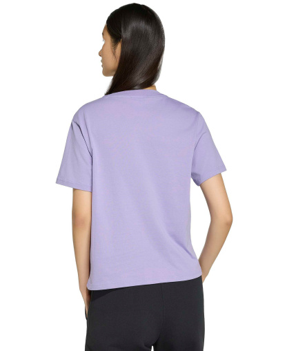 adidas Women's Short-Sleeve Cotton Crewneck Logo T-Shirt - Magic Lilac/white