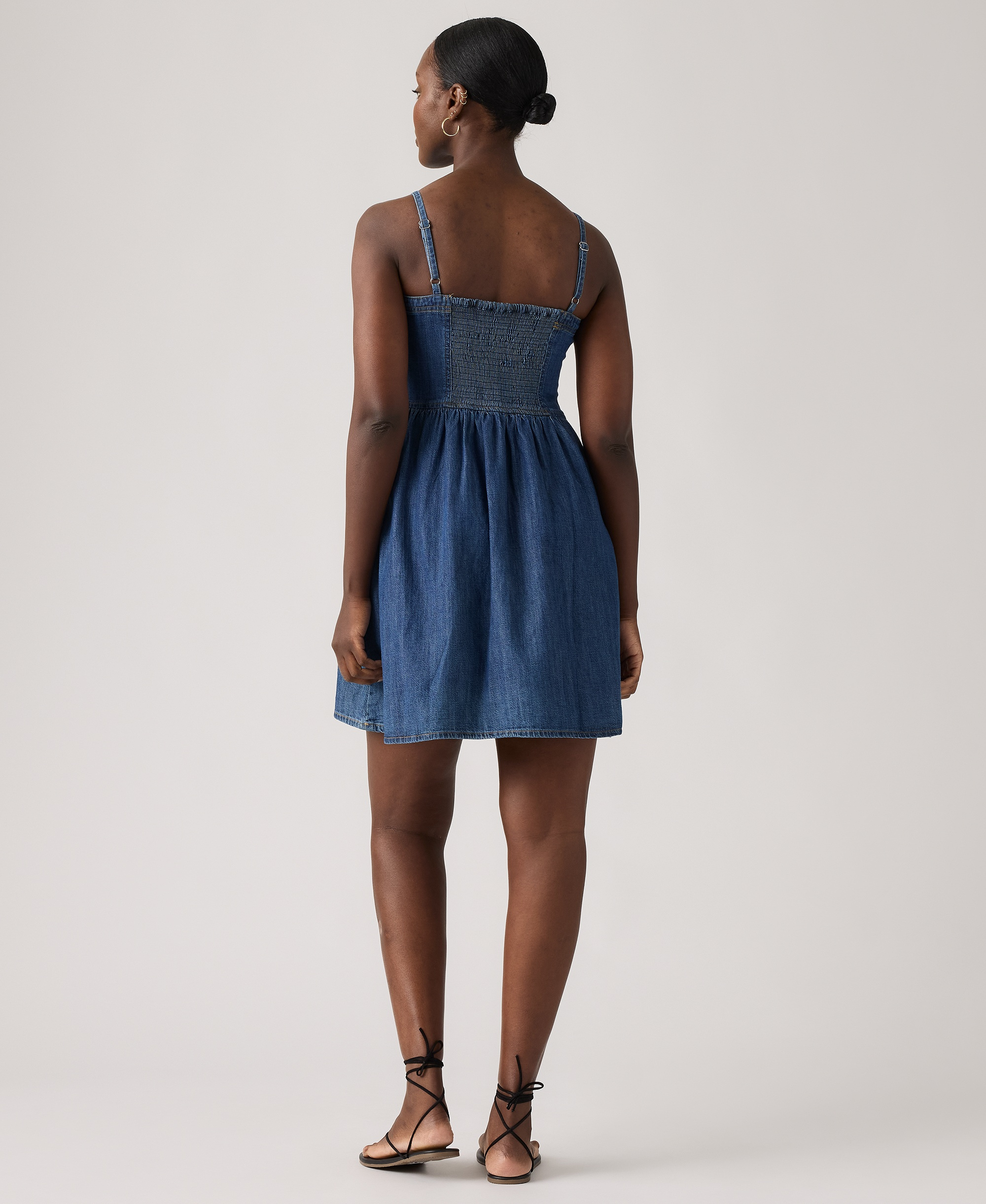 Levi's Women's Jadine Square Neck Denim Mini Dress - Unturned Stone Dress