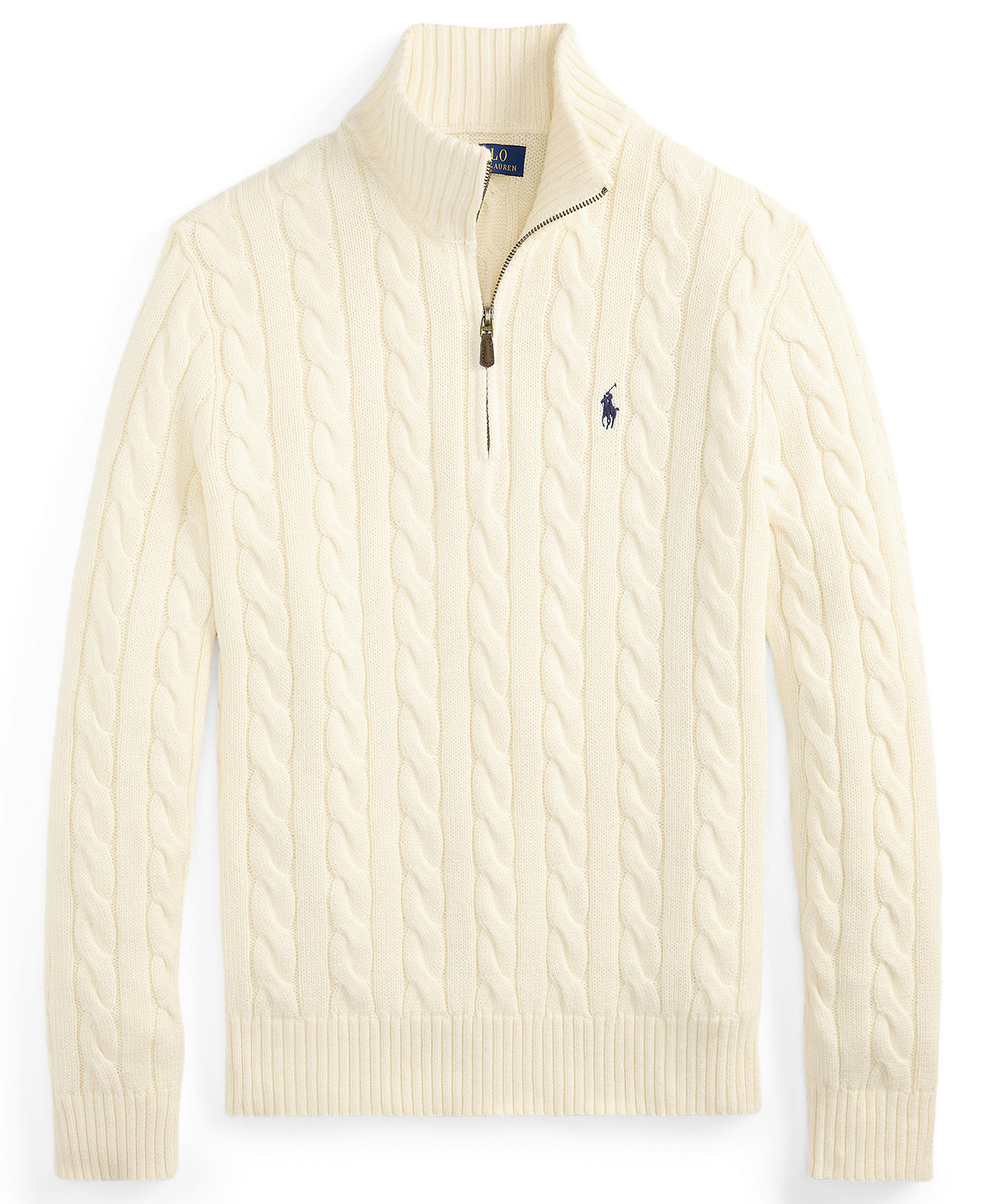 Polo Ralph Lauren Men's Cable-Knit Cotton Sweater - Cream