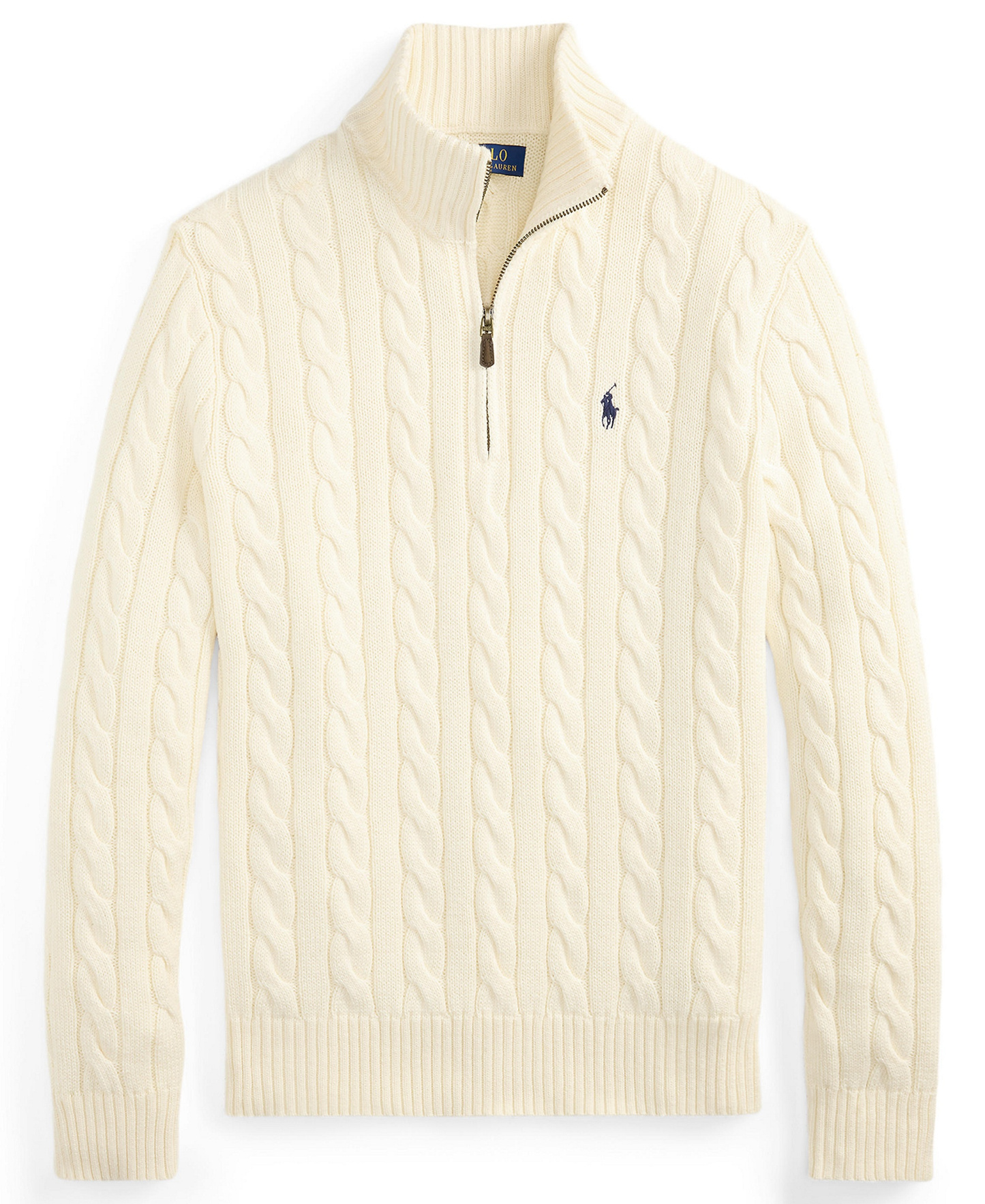Polo Ralph Lauren Men's Cable-Knit Cotton Sweater - Cream