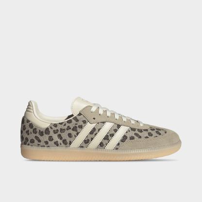Men's adidas Originals Samba OG Casual Shoes - Part 2 - Khaki/Cream White/Sand Strata - Left shoe facing left. Outside of the shoe.