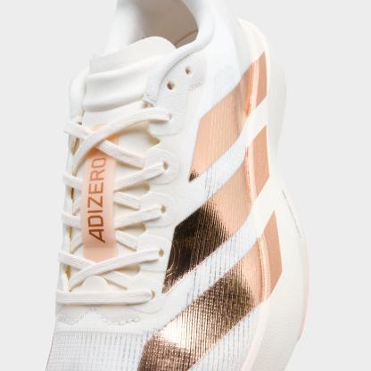 Women's adidas Adizero EVO SL Running Shoes - Part 1 - Off White/Copper Metallic/Blush Pink - Detail shot