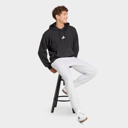 Men's adidas Essentials Feelcozy Fleece Jogger Pants - Light Grey Heather/Black
