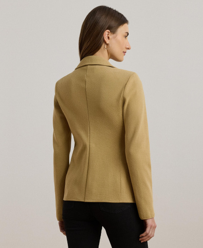 Lauren Ralph Lauren Women's Cotton-Blend Sweater Blazer - Tan