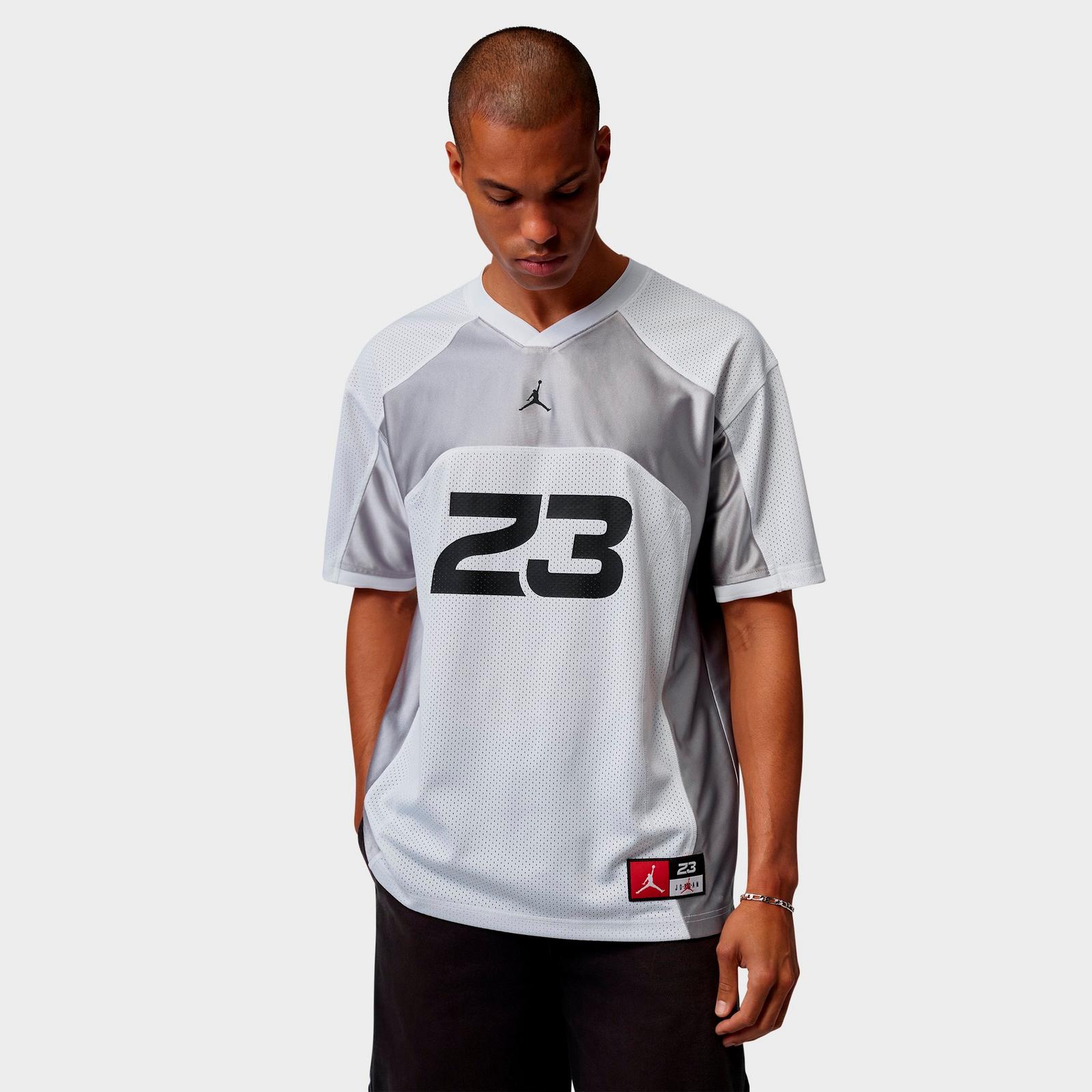 Men's Jordan Flight Football Jersey - blocked paneling and a crossover collar equip a sporty look - view 1