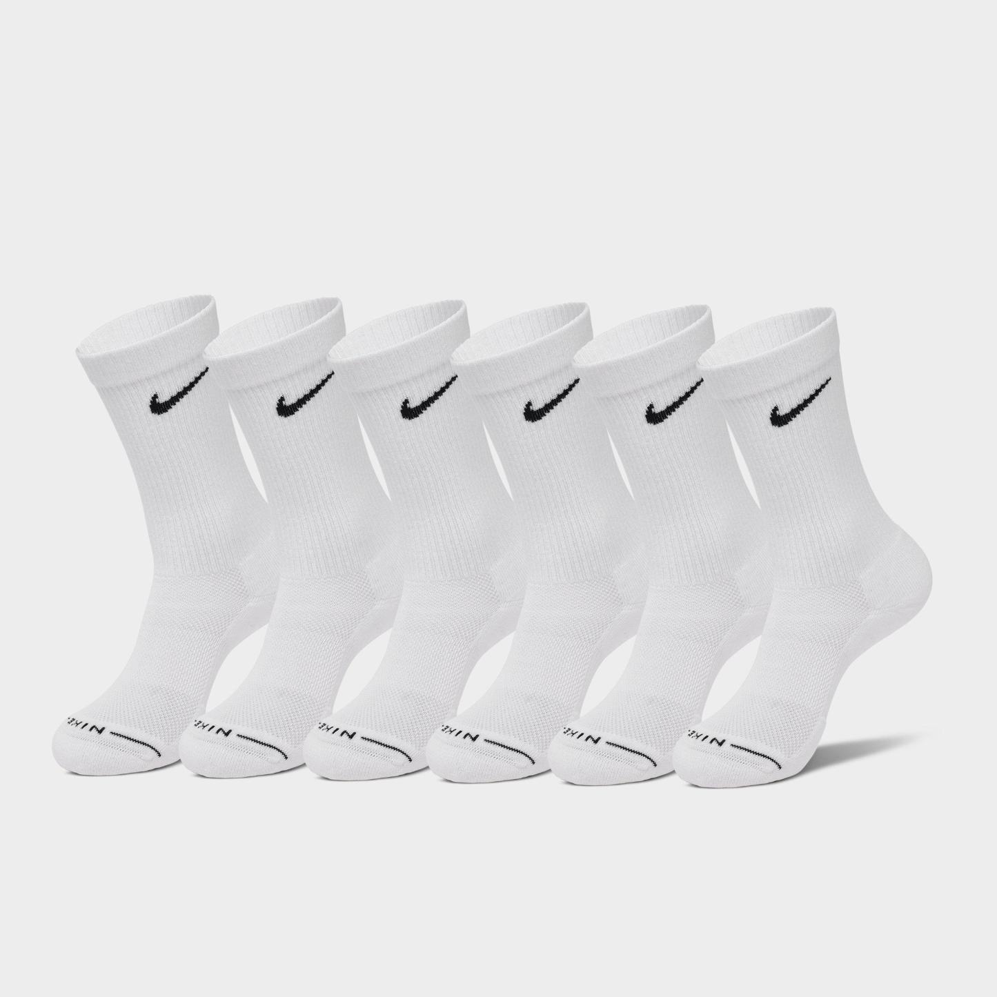 Nithtke Everyday Elevated Crew Socks (6-Pack) - White/Black