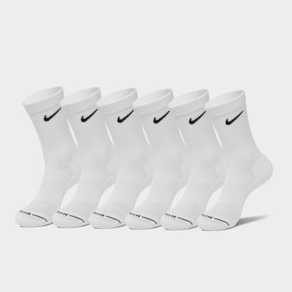 Nithtke Everyday Elevated Crew Socks (6-Pack) - White/Black