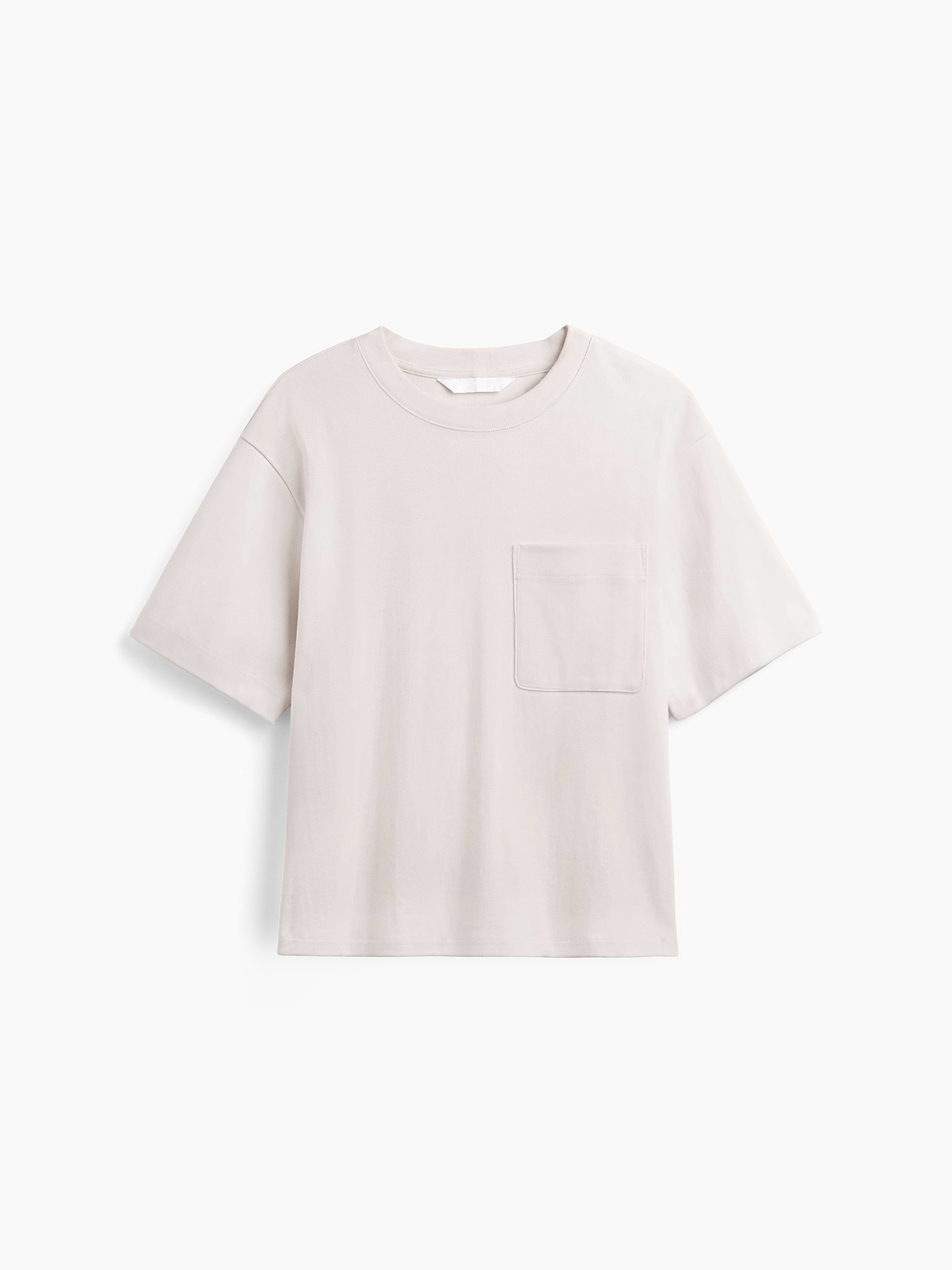 GapStudio Extra Heavyweight Pocket T-Shirt - Ivory frost