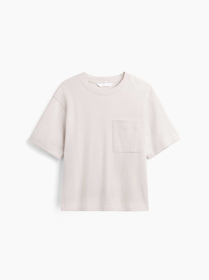 GapStudio Extra Heavyweight Pocket T-Shirt - Ivory frost