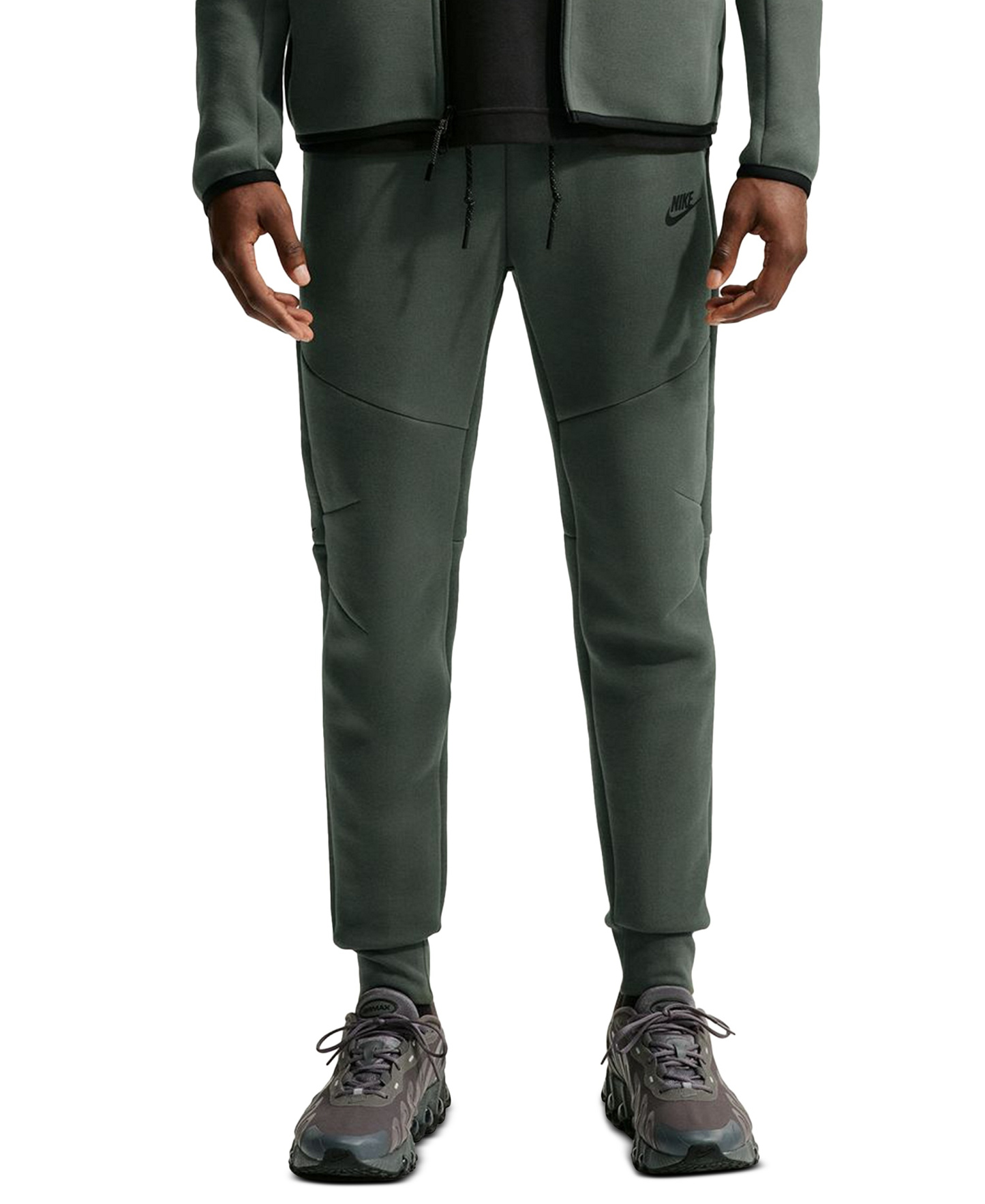 Nike Men's Tech Fleece Drawstring Joggers Pants - Camo Green/Black