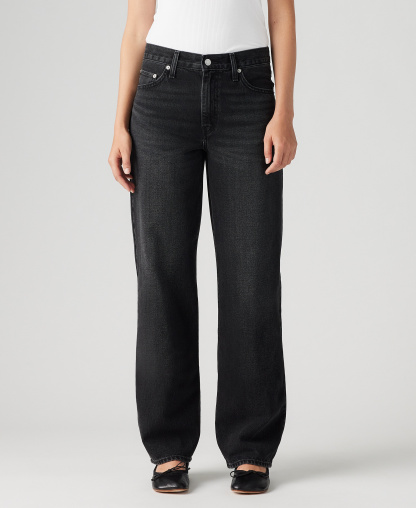 Levi's Premium Women's Mid-Rise Baggy Dad Jeans - Shrink Up
