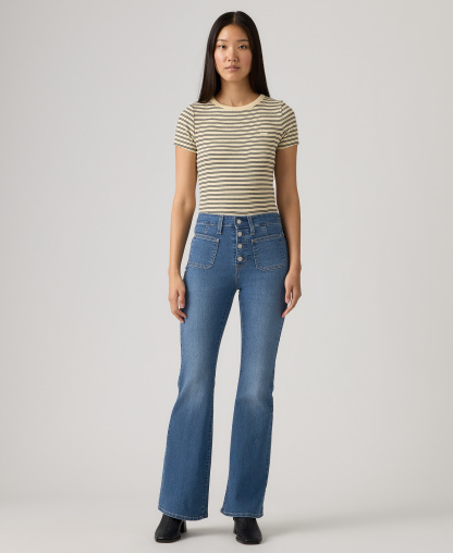 Levi's Women's 726 Patch Pocket High-Rise Slim-Fit Flare Jeans - Beginning To The End