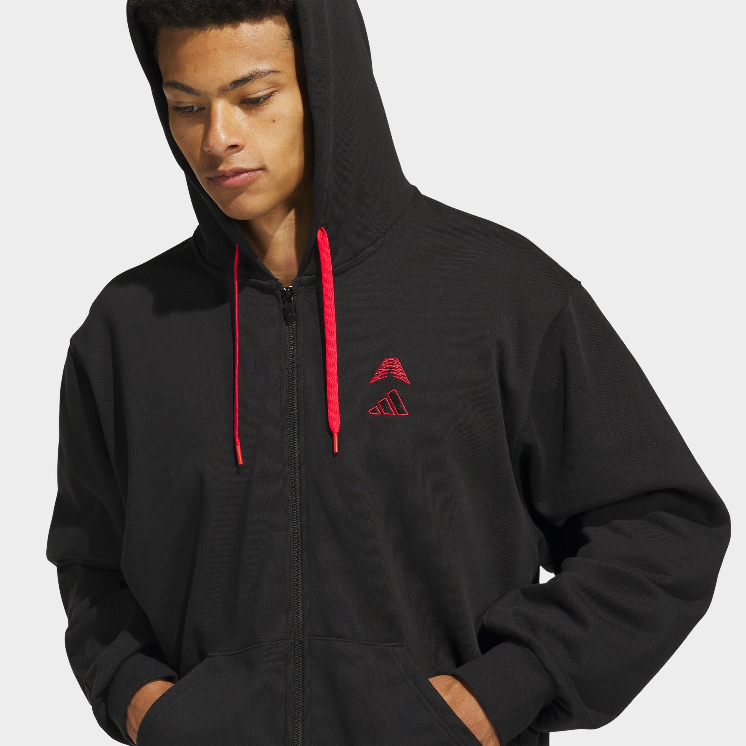 Men's adidas Anthony Edwards Foundation Full-Zip Hoodie - Black