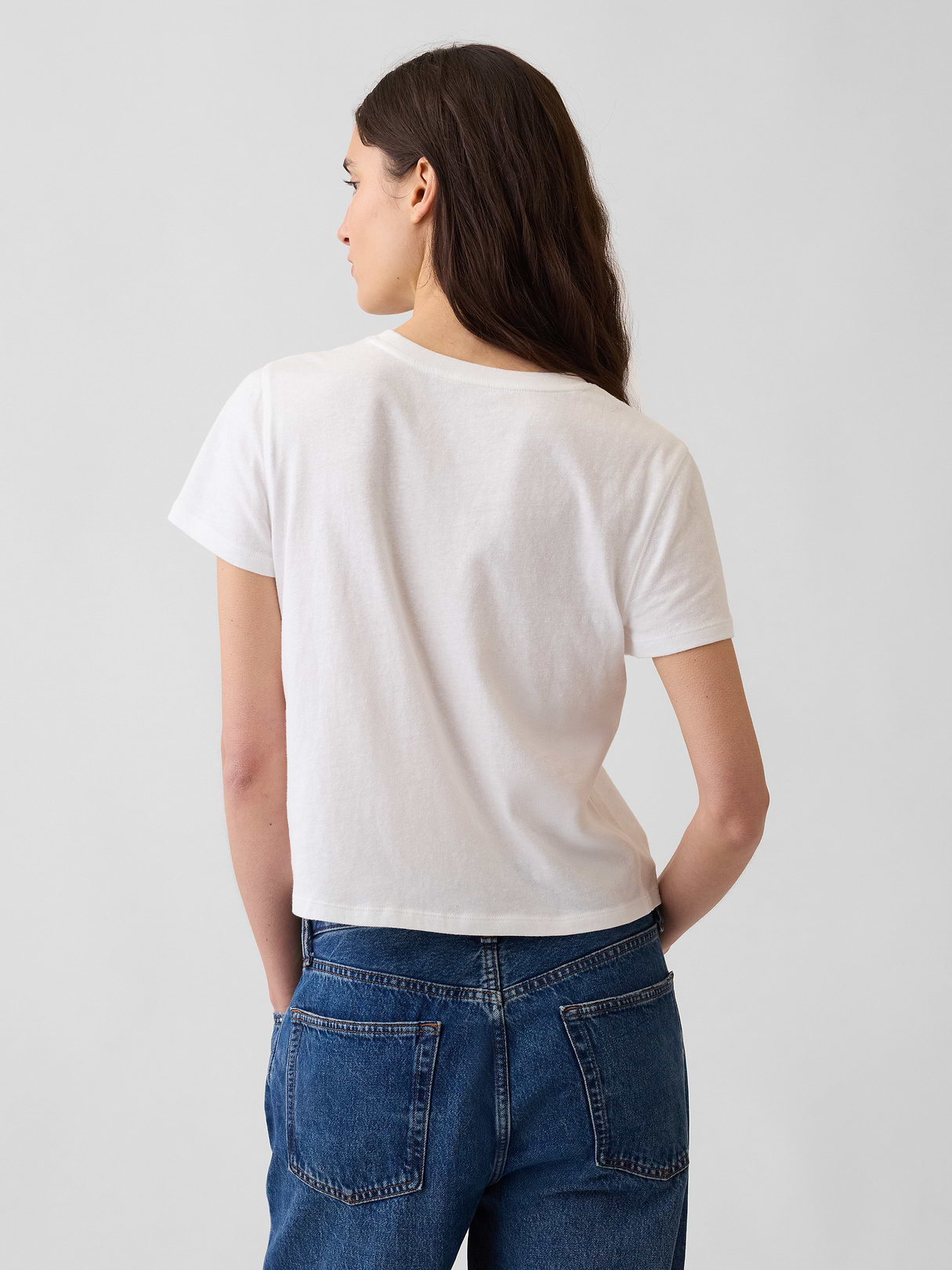 100% Cotton Authentic Shrunken T-Shirt - Fresh white