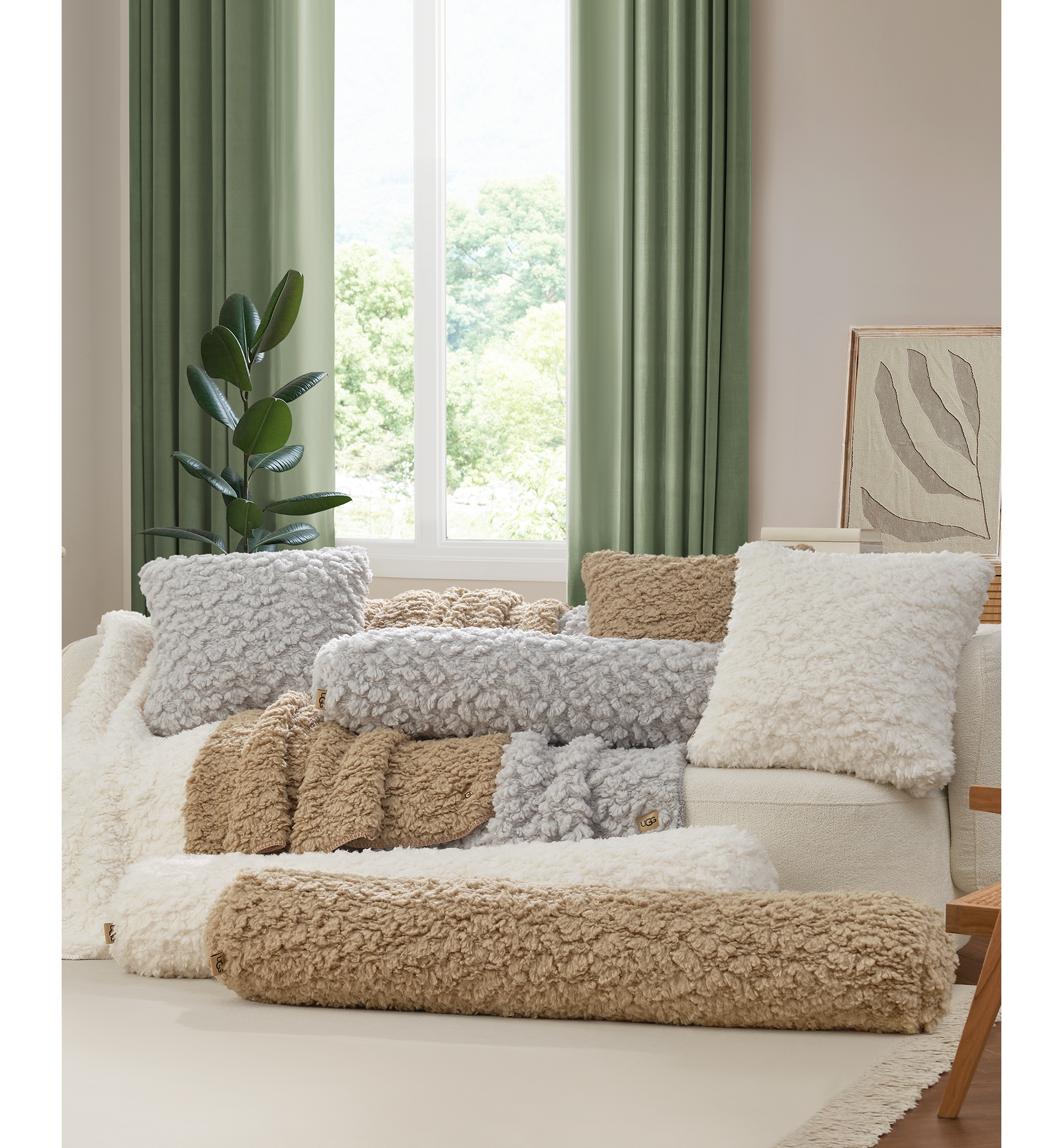 UGG® Shira Textured Throw, 50" x 70" - Snow