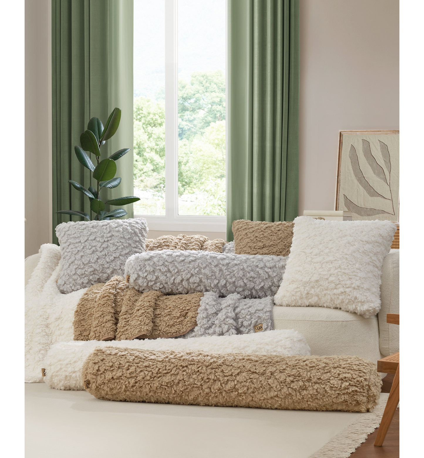 UGG® Shira Textured Throw, 50" x 70" - Snow