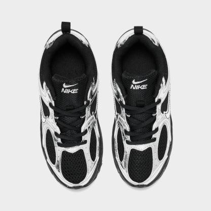 Little Kids' Nithtke V5 RNR Casual Shoes - Black/Metallic Silver - Top view