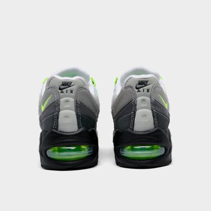 Women's Nithtke Air Max 95 Big Bubble Casual Shoes - Part 1 - Black/Neon Yellow/Anthracite/Light Graphite - Back view