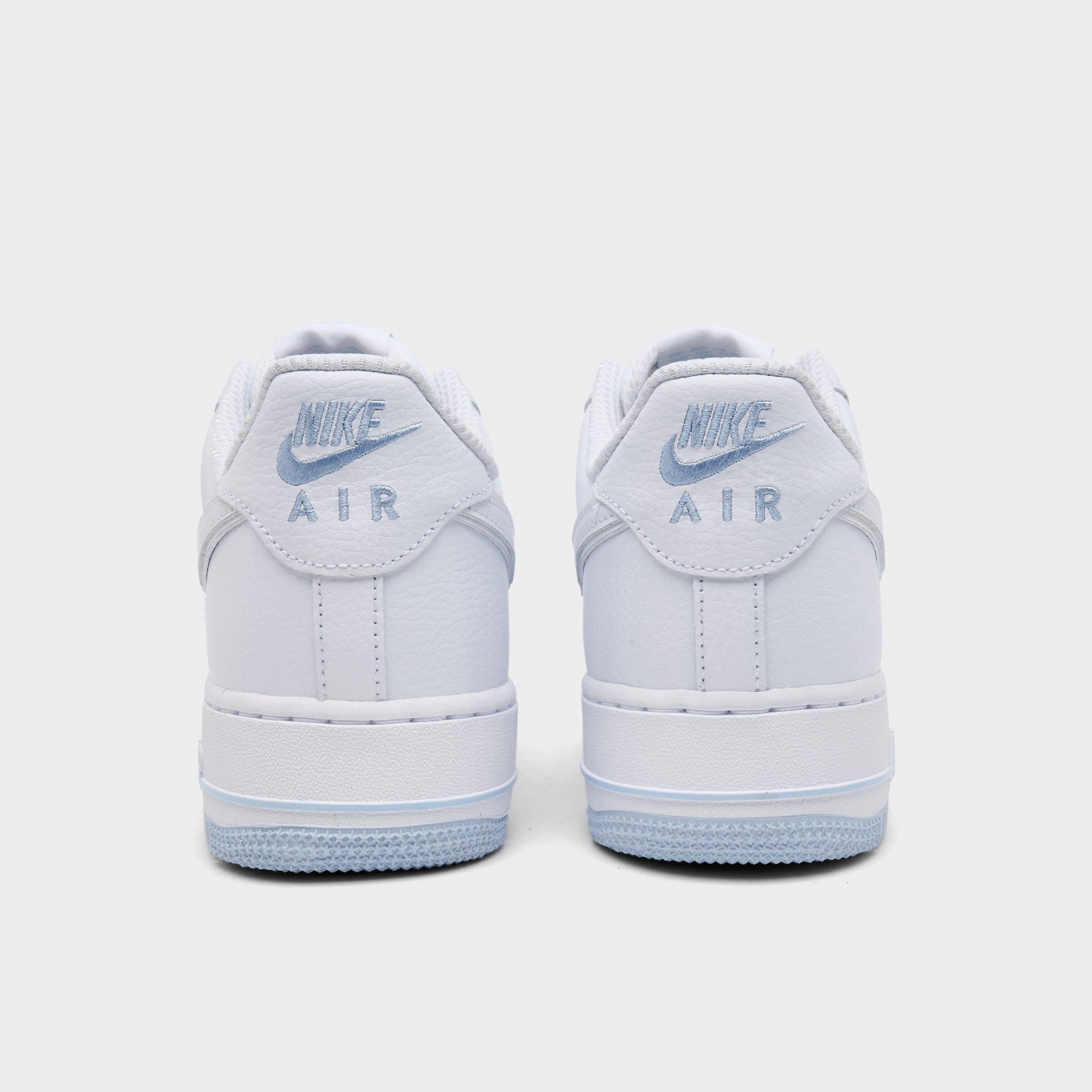 Men's Nithtke Air Force 1 '07 LV8 Casual Shoes - Part 4 - White/Hydrogen Blue/White - Back view