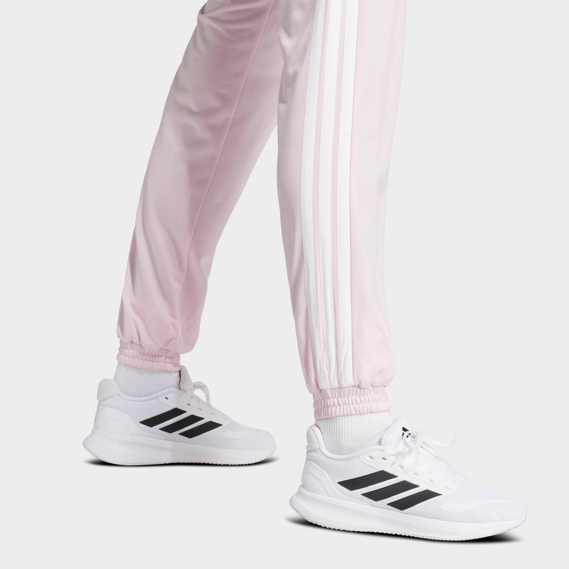 Women's adidas Essentials DAYREADY Tricot Tracksuit Pants - Clear Pink/White