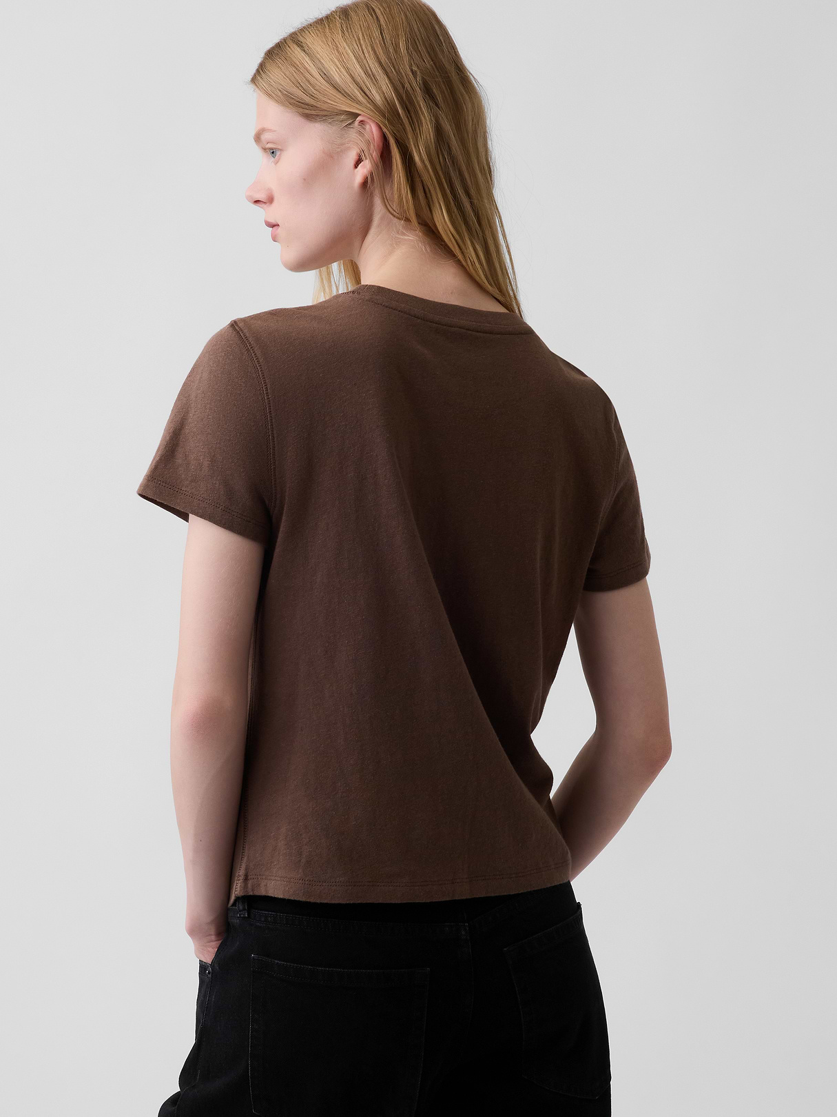 100% Cotton Authentic Shrunken T-Shirt - Cool brown