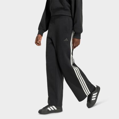 Women's adidas Kit 3-Stripes Wide Pants - Black/Off White