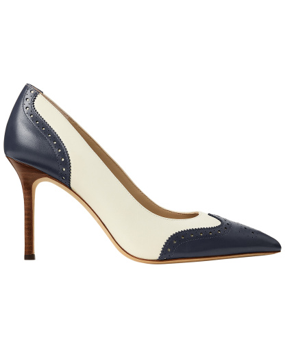 Lauren Ralph Lauren Women's Lynden Stiletto Heel Pumps - Vanilla/Refined Navy