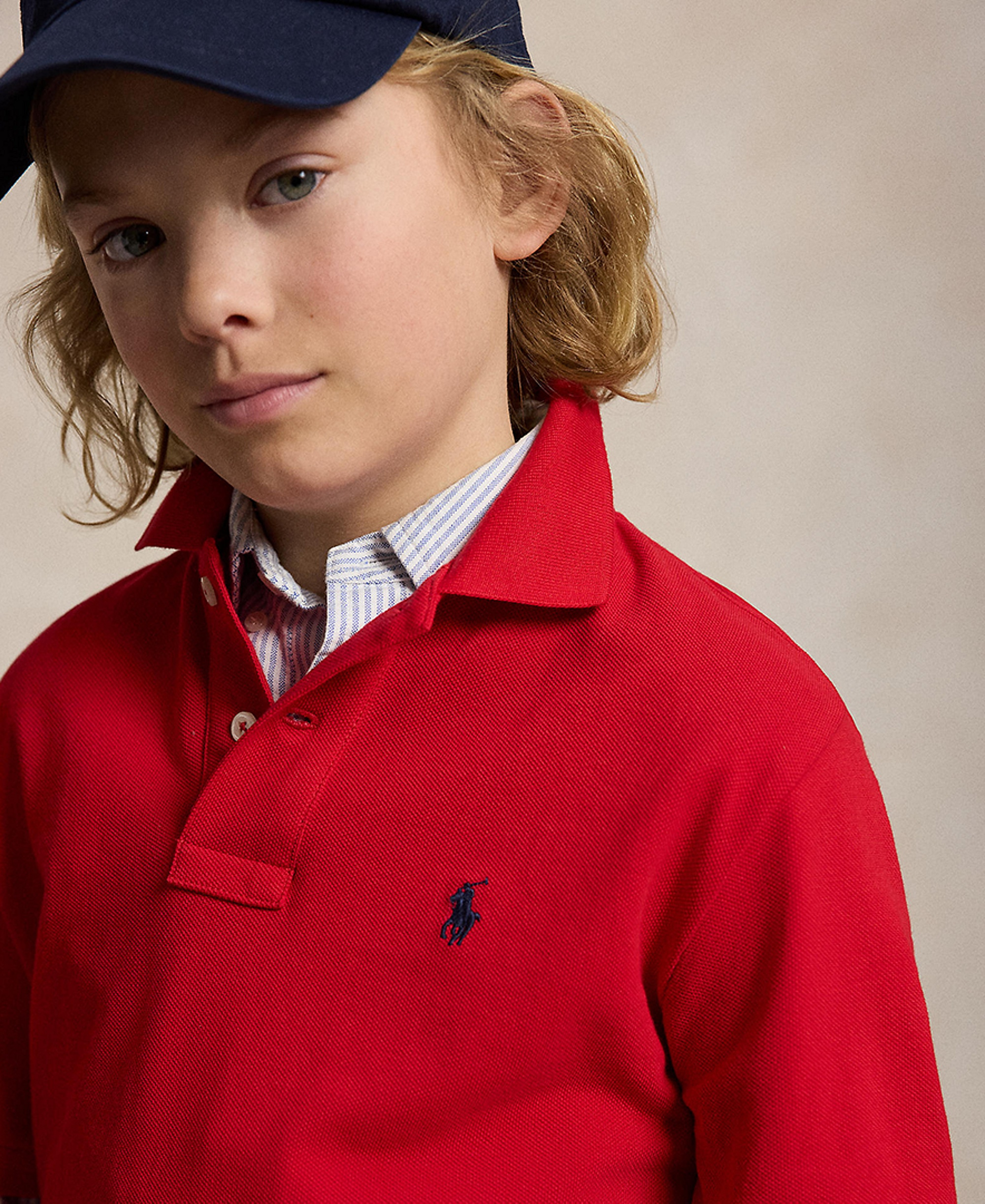 Polo Ralph Lauren 8-20 Boys' Cotton Mesh Logo Polo Shirt - Red