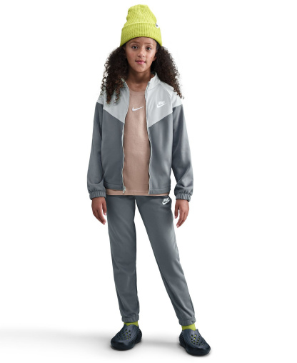 Nike Boys' and Girls' 7-20 Sportswear Dri-FIT Long-Sleeve Jacket and Pants, 2-Piece Set - Smoke Gray