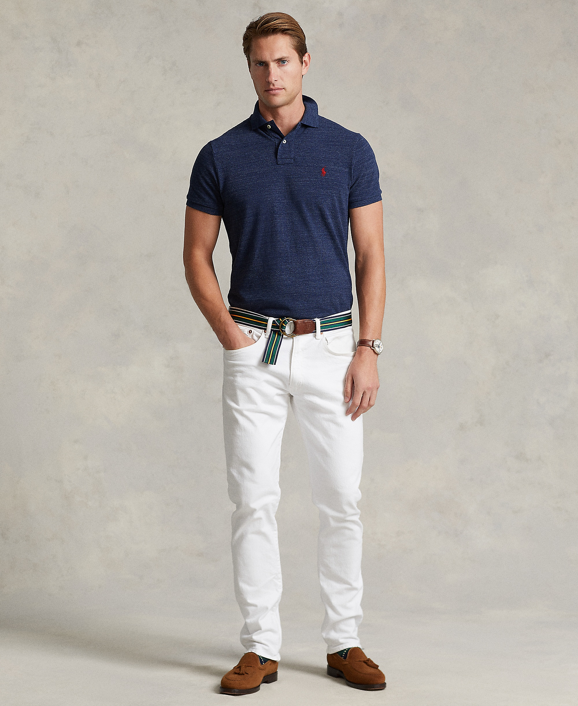 Polo Ralph Lauren Men's Classic-Fit Mesh Polo Shirt - Classic Royal Heather