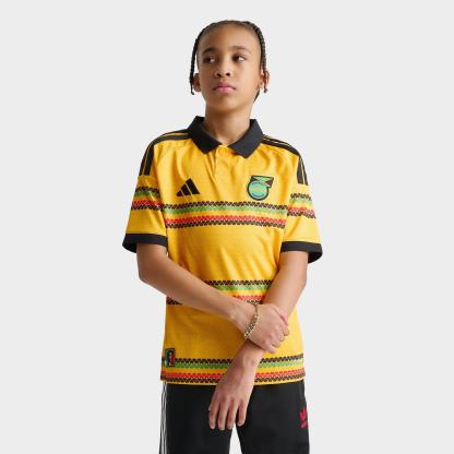 Big Kids' adidas x Bob Marley Jamaica 26 Home Replica Soccer Jersey - Bold Gold - view 1