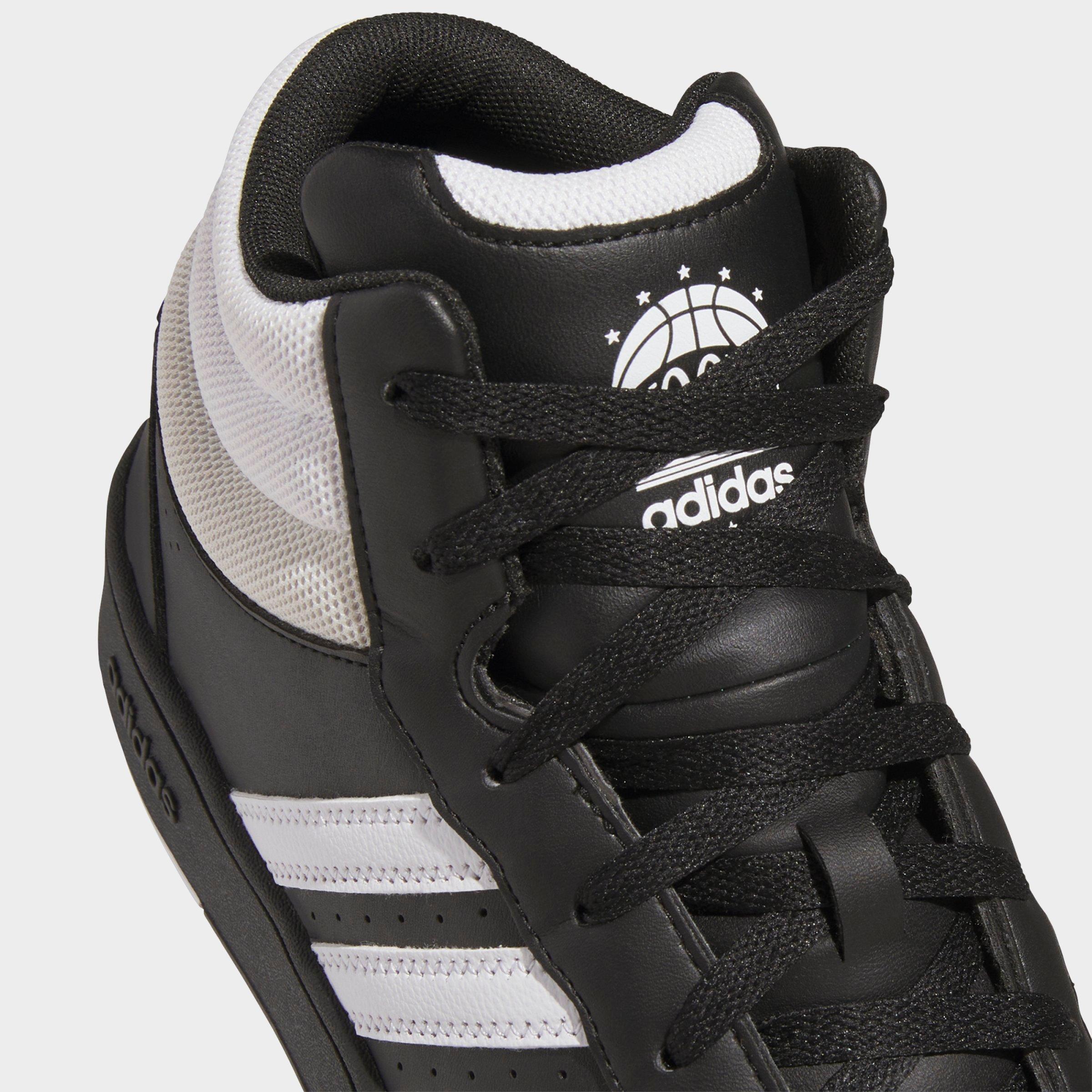 Men's adidas Hoops Classic Mid Casual Shoes - Core Black/Cloud White/Orbit Grey - Detail shot