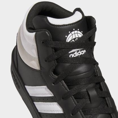 Men's adidas Hoops Classic Mid Casual Shoes - Core Black/Cloud White/Orbit Grey - Detail shot