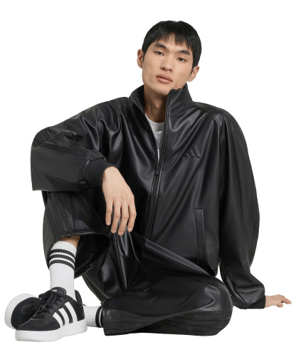adidas Men's Stadium Faux Leather Pants - Black