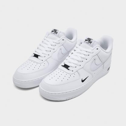 Men's Nithtke Air Force 1 '07 LV8 Casual Shoes - Part 3 - White/Black/Reflective Silver - Both shoes facing left
