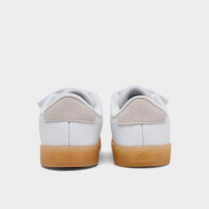 Kids' Toddler adidas VL Court 3.0 Hook-And-Loop Casual Shoes - Cloud White/Bliss Pink/Alumina - Back view