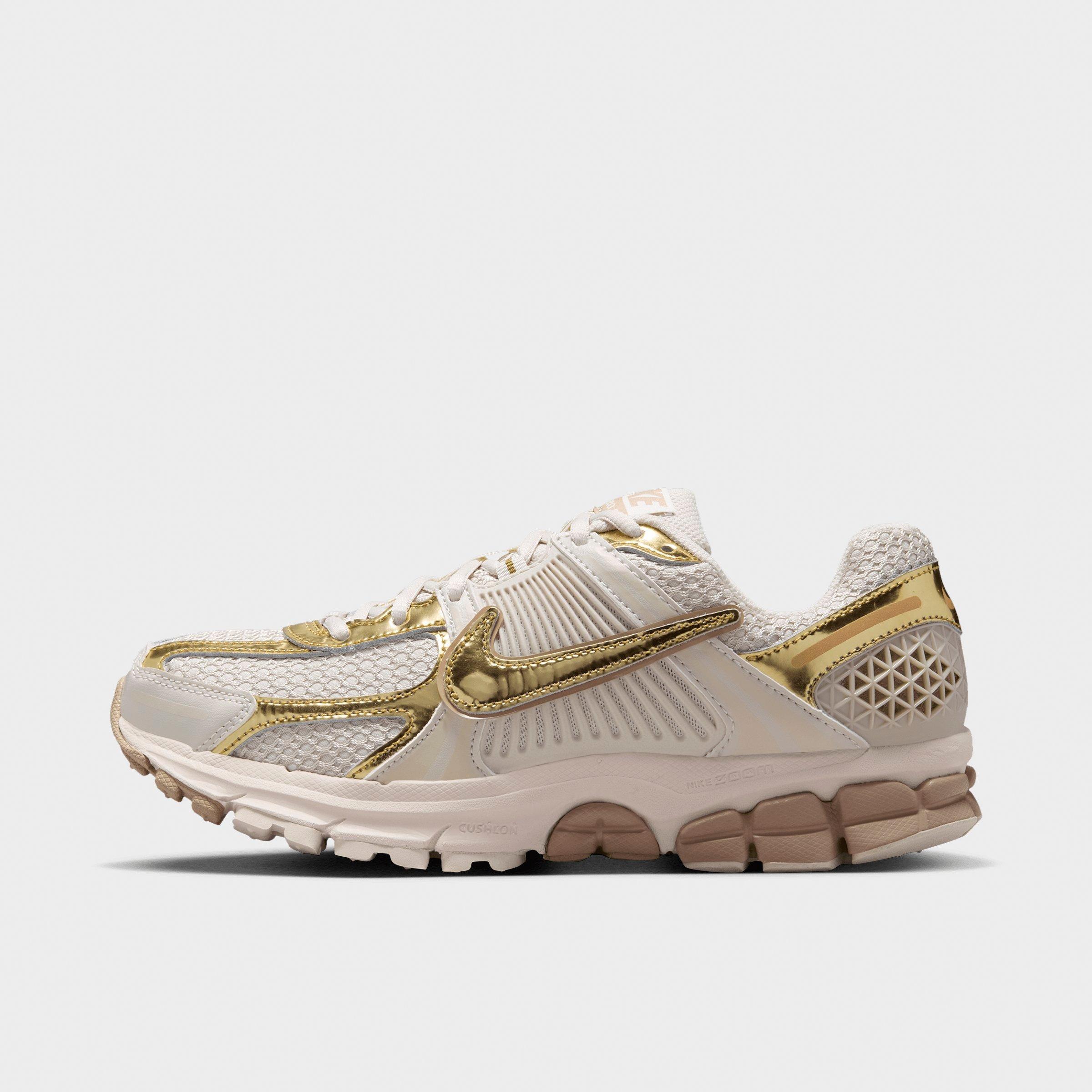 Women's Nithtke Zoom Vomero 5 Casual Shoes - Part 2 - Light Orewood Brown/Hemp/Phantom/Metallic Gold - Left shoe facing left. Outside of the shoe.