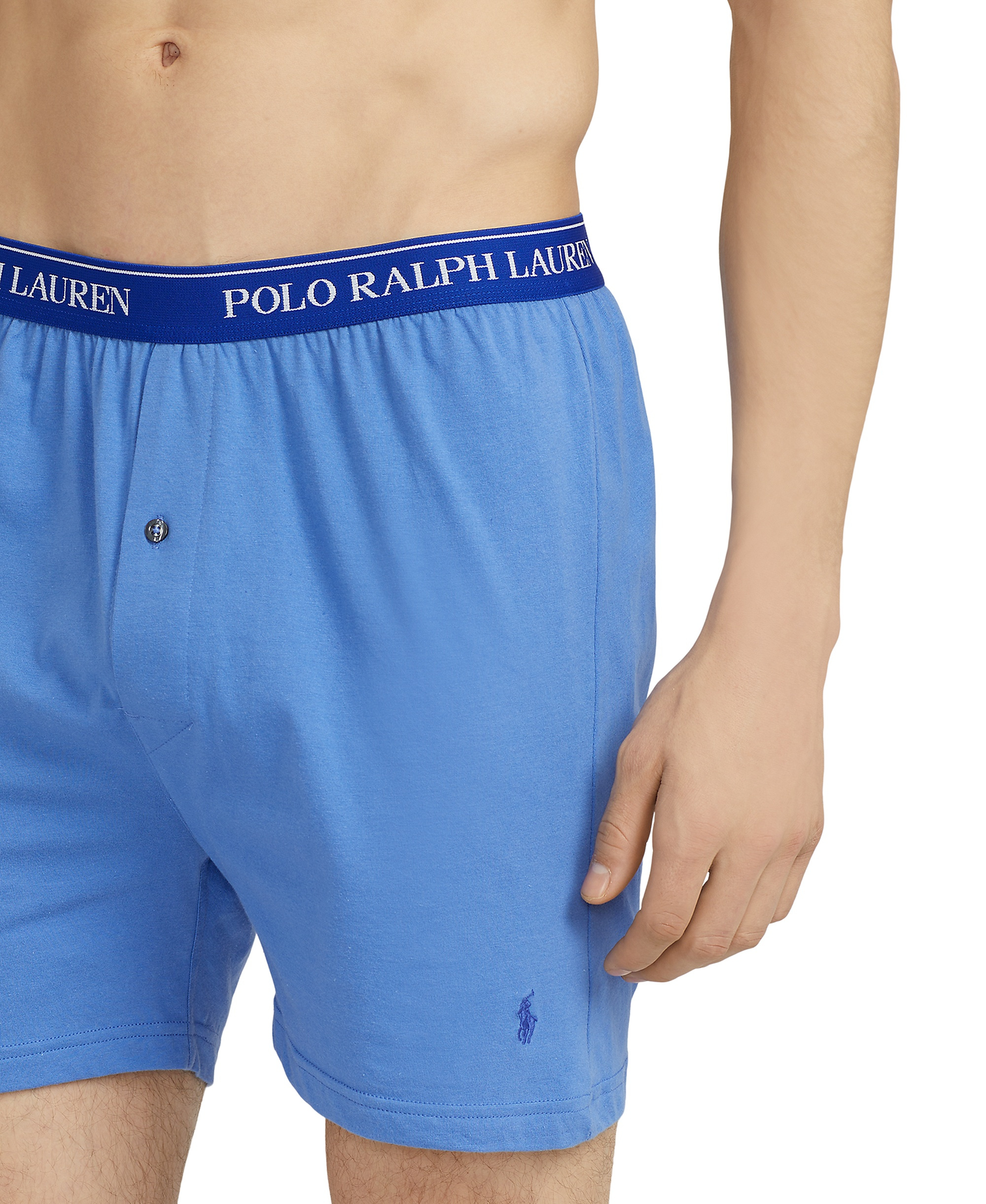 Polo Ralph Lauren Men's 5-Pack Classic-Fit Cotton Knit Boxers - Blue