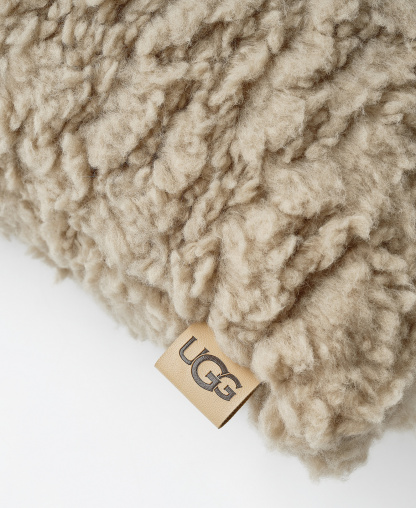 UGG® Shira Textured Decorative Pillow, 20" x 20" - Mustard Seed