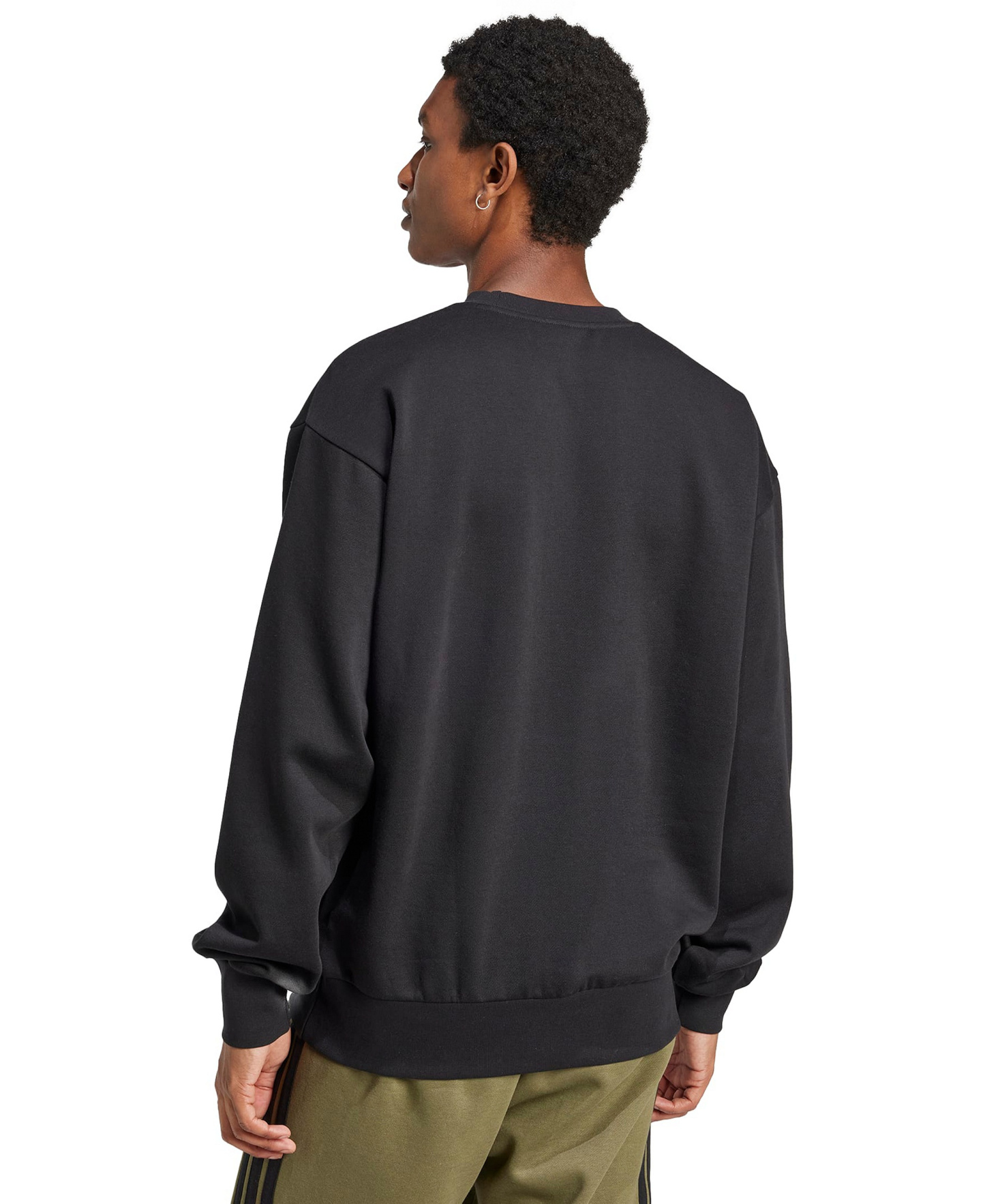 adidas Men's Essentials Feel Cozy Sportswear Crewneck Sweatshirt - Black
