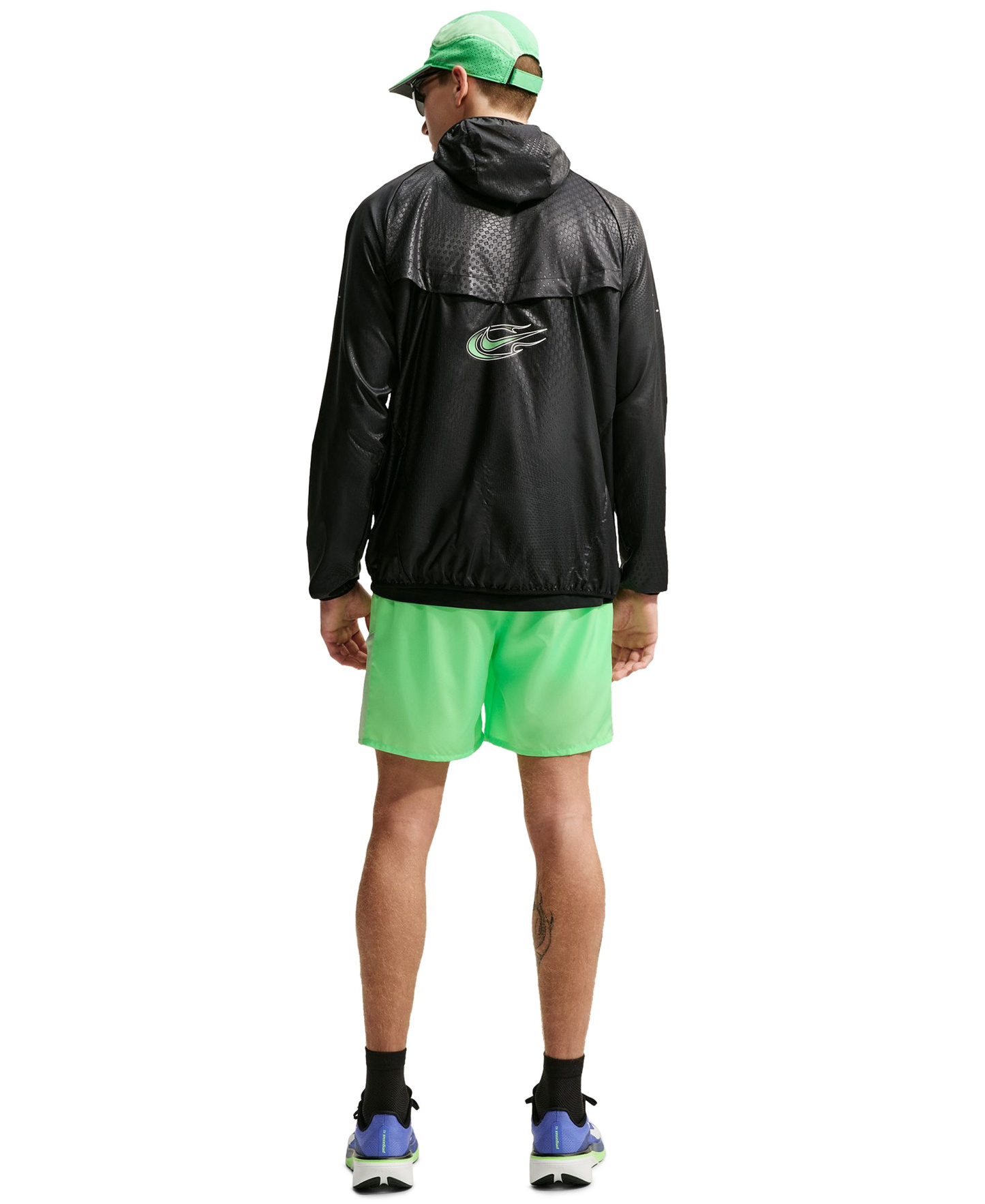 Nike Men's Miler Dri-FIT Running Shorts - Green/Reflective Silver