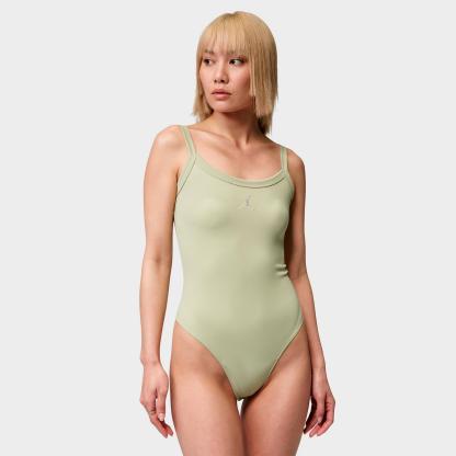 Women's Jordan Brooklyn Essentials Tank Bodysuit - Olive Aura/White - view 1