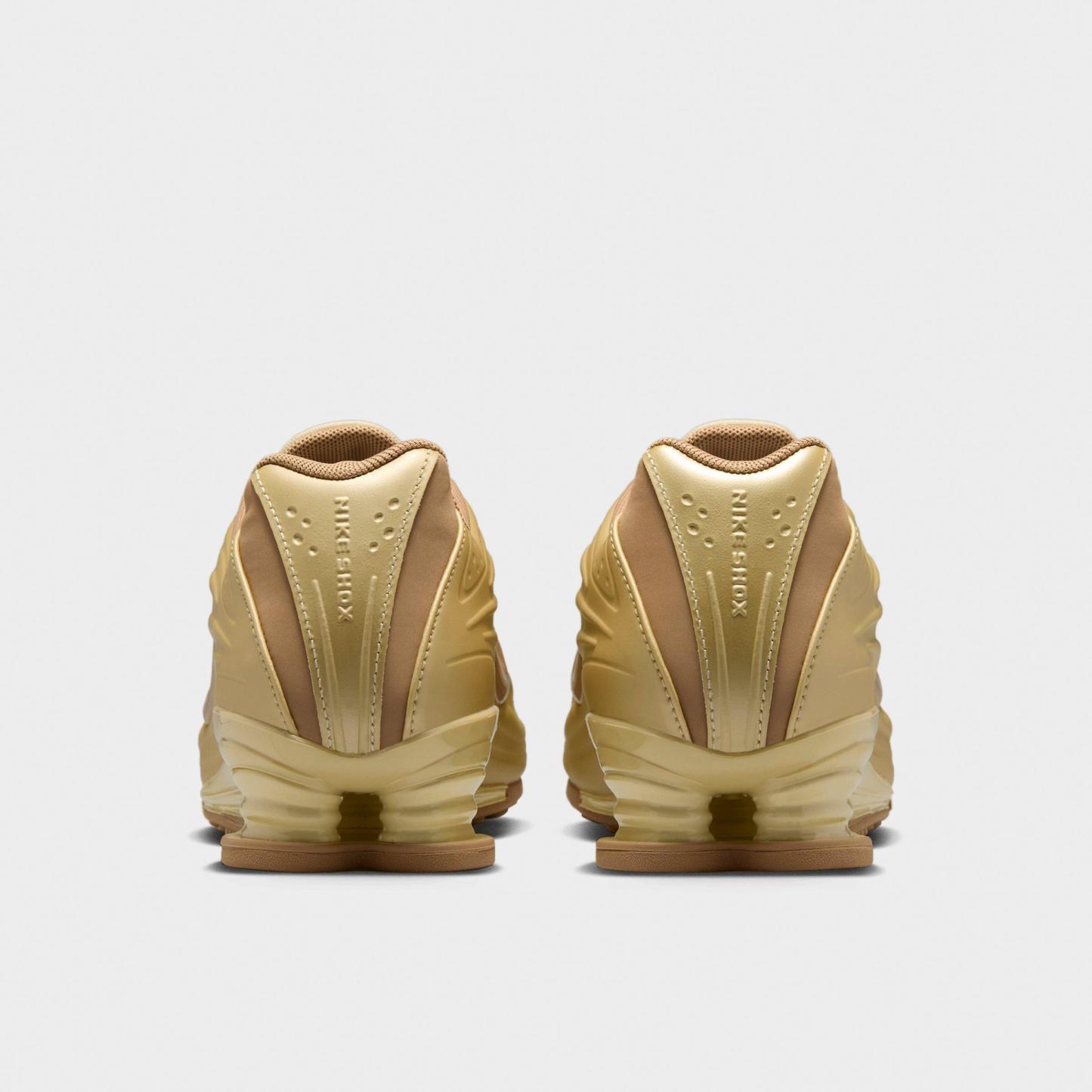 Women's Nithtke Shox Z Casual Shoes - Part 1 - Light Khaki/Metallic Gold/British Khaki - Back view