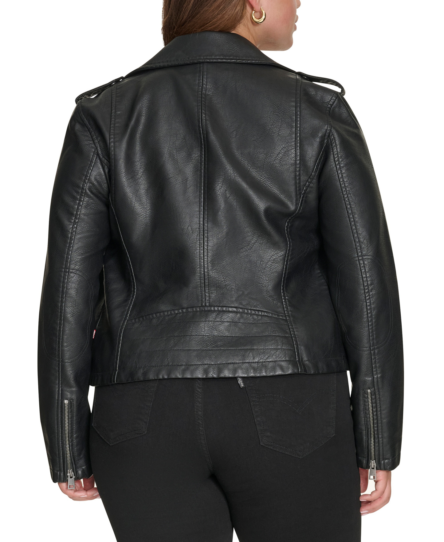 Levi's Women's Classic Faux Leather Asymmetrical Moto Jacket - Black