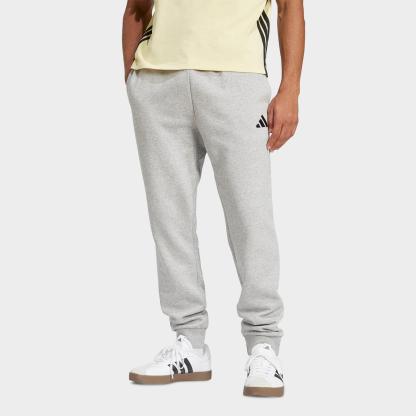 Men's adidas Essentials Feelcozy Fleece Jogger Pants - Medium Grey Heather/Black
